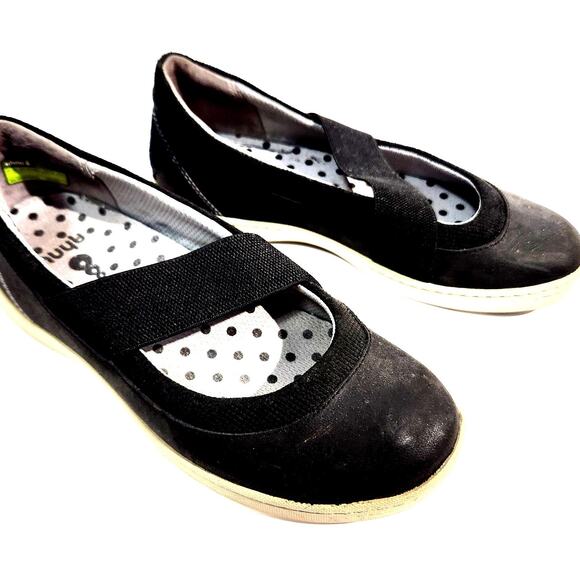 AHNU by TEVA Telegraph Mary Jane Black Leather Comfort Walking Shoes Size 6 US - Picture 1 of 10
